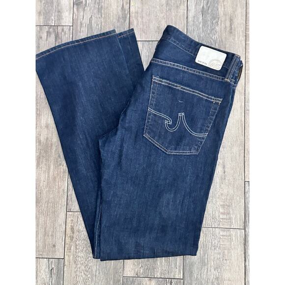AG Adriano Goldschmied Men's Blue Cotton Blend Regent Bootcut Jeans Size 34 - Picture 3 of 7